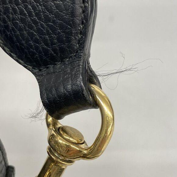 Gucci Shoulder Bag Snake 461461 Leather Black Gold Hardware Women's - Picture 7 of 10